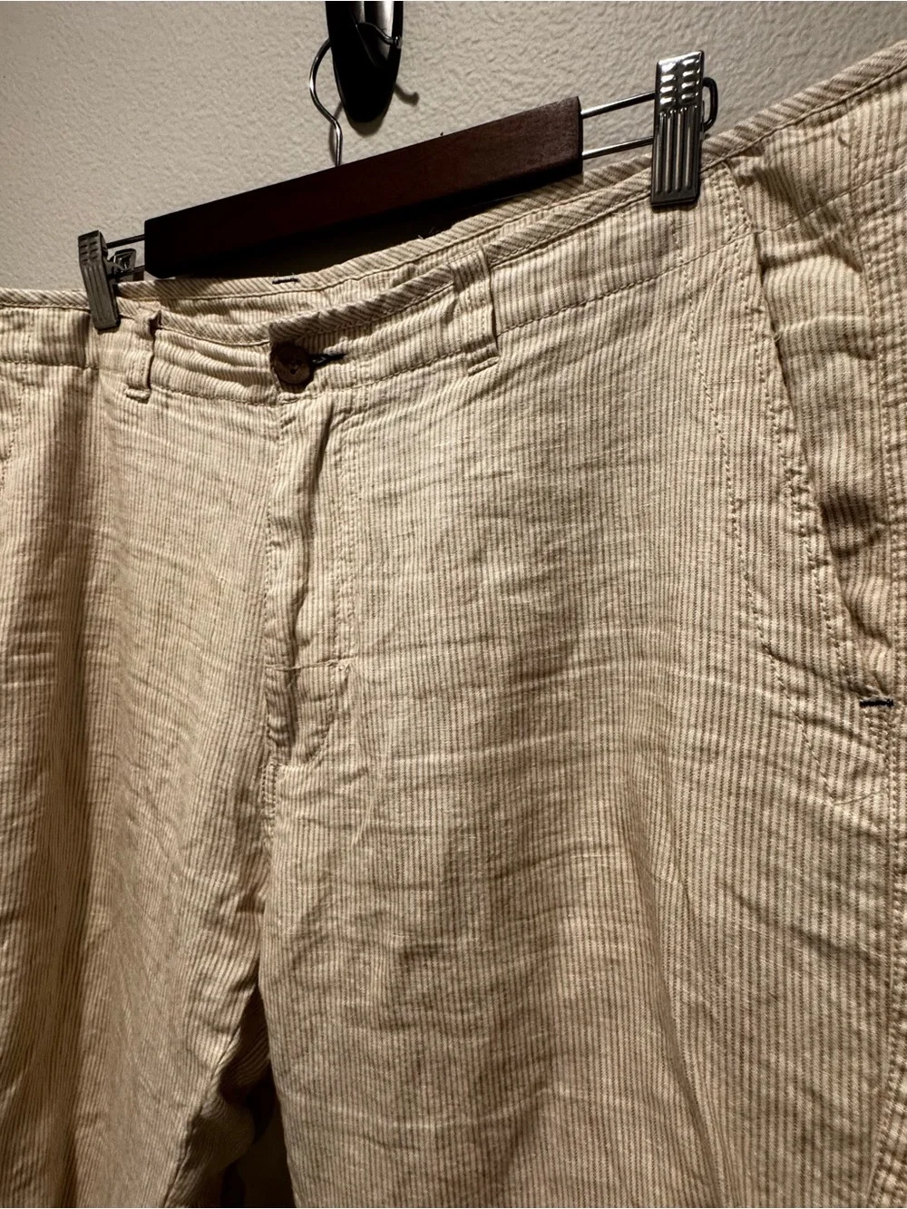Cubavera Men's Cream 100% Linen Chinos